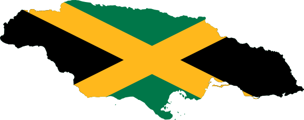 Jamaica Map as a Flag